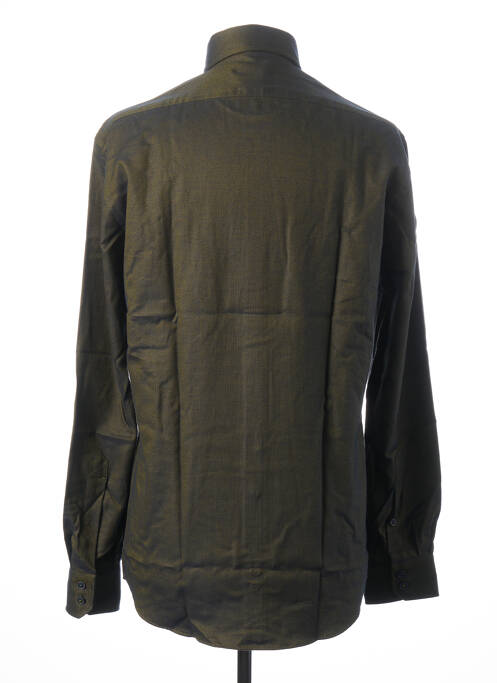 Chemise manches longues poches poitrine vert OLYMP homme