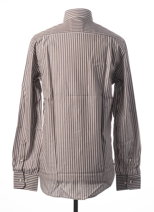 Chemise manches longues beige JEAN CHATEL pour homme