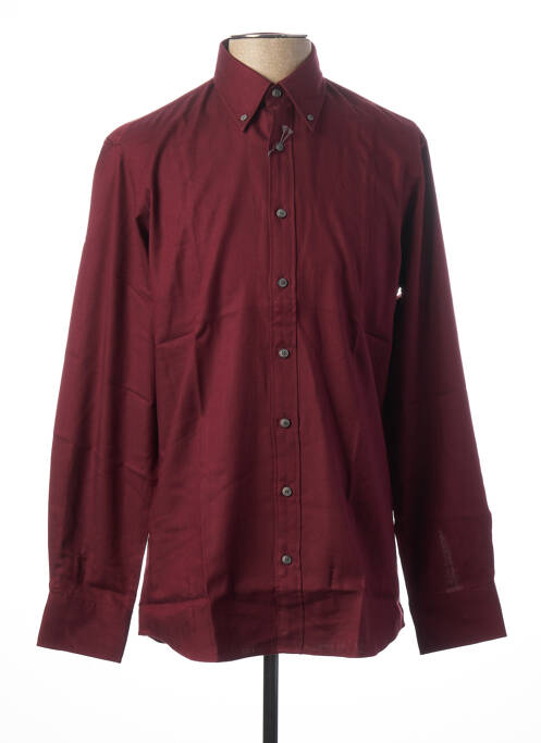 Chemise manches longues rouge OLYMP pour homme