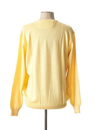 Pull finition bords-côtes manches longues jaune MASELLI homme