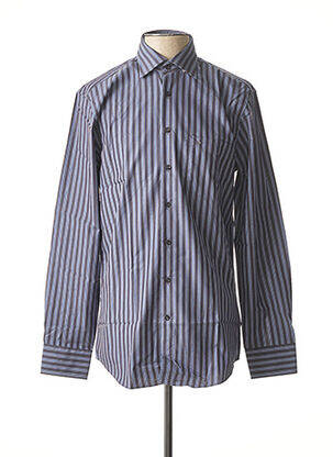 Chemise manches longues manches longues bleu SEIDEN STICKER homme