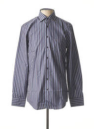 Chemise manches longues poches poitrine bleu SEIDEN STICKER homme