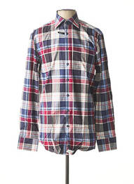 Chemise manches longues poches poitrine bleu SEIDEN STICKER homme