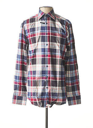Chemise manches longues poches poitrine bleu SEIDEN STICKER homme