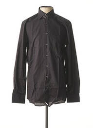 Chemise manches longues poches poitrine noir SEIDEN STICKER homme