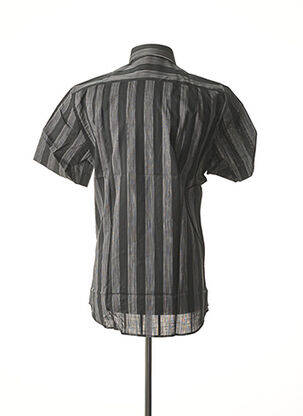 Chemise manches courtes poches poitrine noir JEAN CHATEL homme
