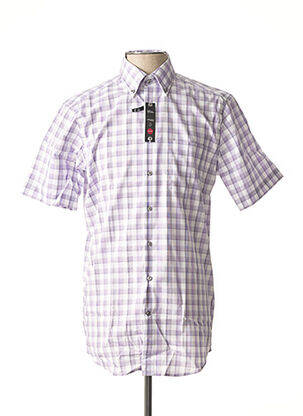 Chemise manches longues poches poitrine violet SEIDEN STICKER homme