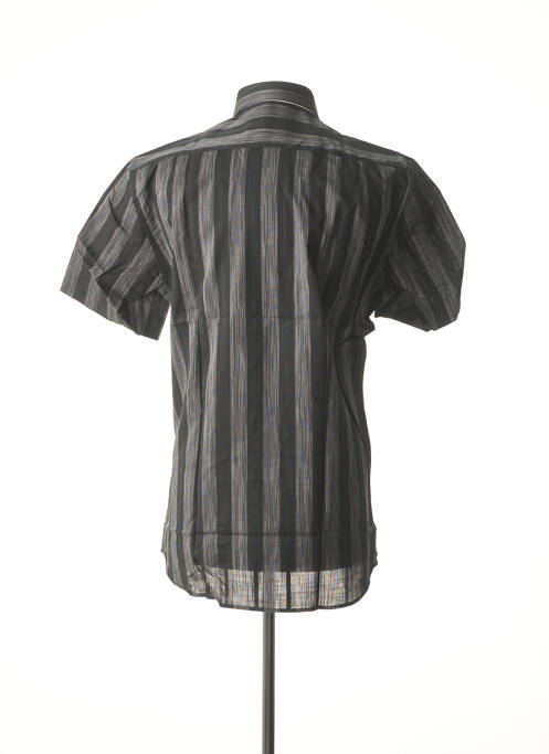 Chemise manches courtes poches poitrine noir JEAN CHATEL homme