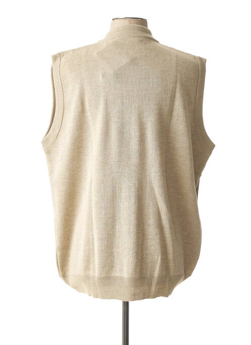 Gilet sans manche beige LOUIS FASHION pour homme