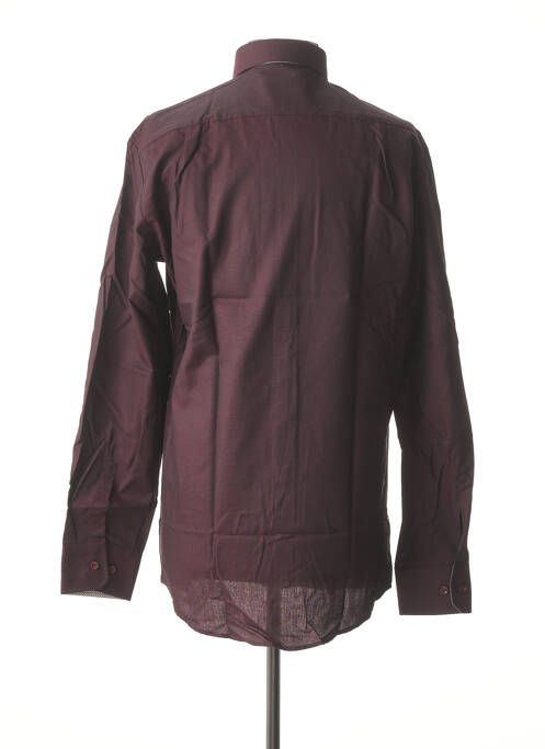 Chemise manches longues violet SEIDEN STICKER pour homme