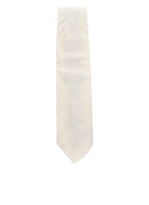 Cravate tissage satiné beige JEAN DE SEY homme