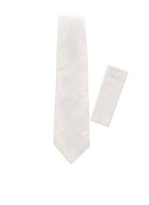 Cravate doublure beige JEAN DE SEY homme