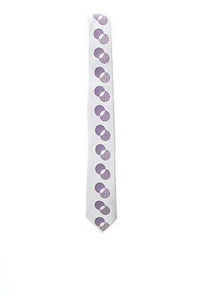 Cravate tissage satiné gris TOUCHE FINALE homme