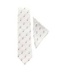 Cravate tissage satiné beige JEAN DE SEY homme