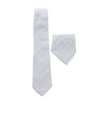 Cravate tissage texturé gris GUY LAURENT homme
