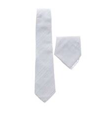 Cravate tissage texturé gris GUY LAURENT homme