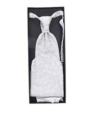 Cravate tissage satiné gris MASTERHAND homme