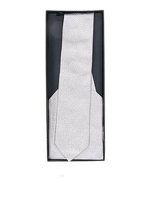 Cravate tissage satiné gris MASTERHAND homme