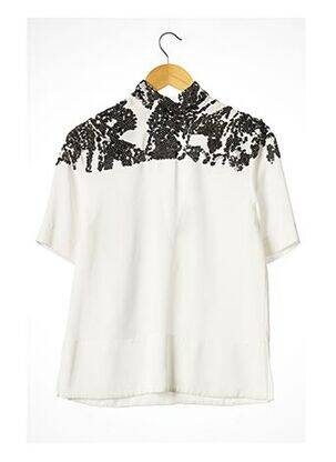 Top tissage crêpe manches courtes blanc BY MALENE BIRGER femme