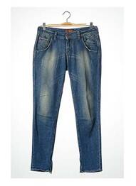 Pantalon 7/8 stretch taille basse bleu REIKO femme