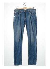 Jeans coupe droite stretch taille basse bleu HUDSON homme
