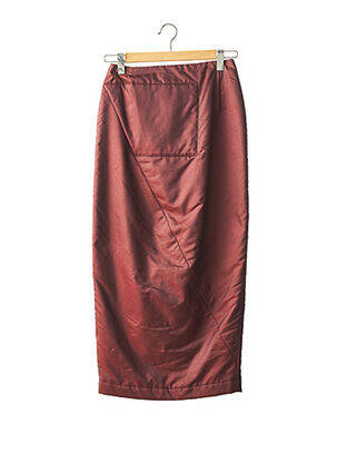 Jupe mi-longue taille à pinces rouge SONJA MAROHN femme