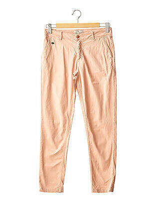 Pantalon chino tissage popeline taille normale rose ESSENTIEL femme