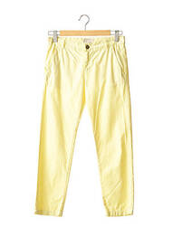 Pantalon 7/8 coupe chino taille normale jaune CURRENTE/ELLIOTT femme
