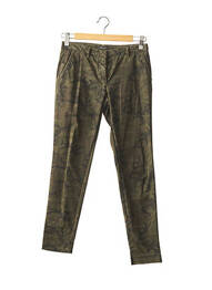 Pantalon 7/8 stretch taille basse vert MASON'S femme