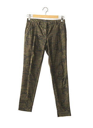 Pantalon 7/8 stretch taille basse vert MASON'S femme