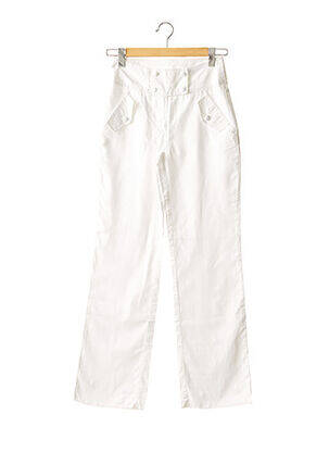 Pantalon large blanc CARAMELO pour femme