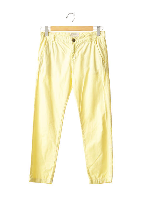 Pantalon 7/8 coupe chino taille normale jaune CURRENTE/ELLIOTT femme