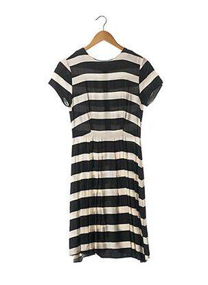 Robe mi-longue manches courtes manches courtes noir SANS MARQUE femme