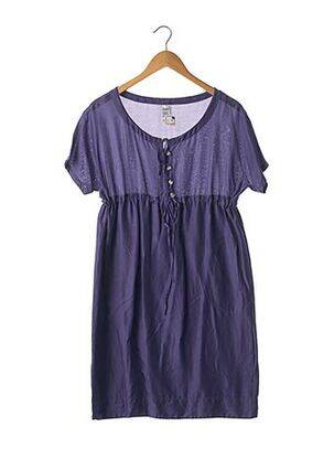 Robe mi-longue manches courtes manches courtes violet SUGAR femme