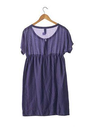 Robe mi-longue manches courtes manches courtes violet SUGAR femme