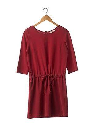 Robe courte manches 3/4 manches 3/4 rouge NOEMIE & CO femme