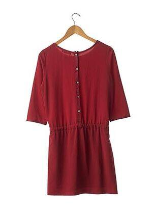 Robe courte manches 3/4 manches 3/4 rouge NOEMIE & CO femme