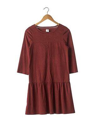 Robe courte manches 3/4 manches 3/4 rouge SANS MARQUE femme