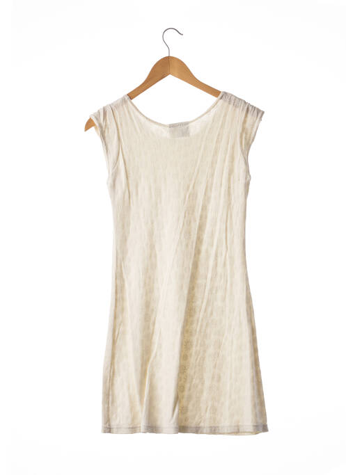 Robe courte manches courtes manches courtes beige IKKS femme