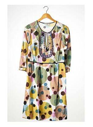 Robe mi-longue manches 3/4 manches 3/4 vert ESSENTIEL ANTWERP femme