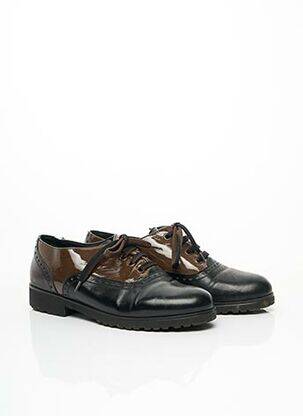 Derbies matière lisse talon plat jusqu'à 3cm noir CLODY & BOY'Z femme