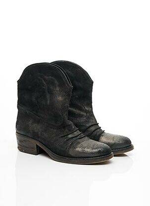 Bottines/boots nubuck talon de 4 à 6cm noir STRATEGIA femme