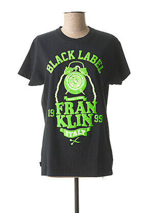 T-shirt noir FRANKLIN ROOSEVELT pour homme