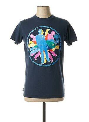 T-shirt bleu FRANKLIN MARSHALL pour homme