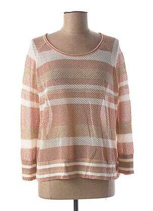 Pull finition bords-côtes manches longues rose LE BOUDOIR D'EDOUARD femme