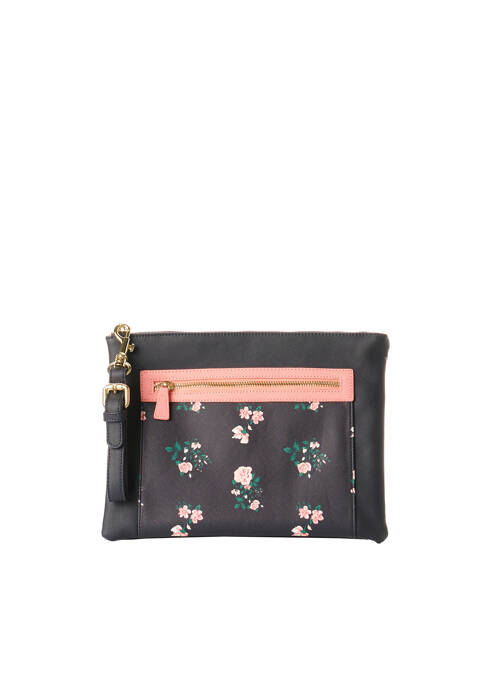 Pochette empiècements rose L'(AE)TELIER CAESARS femme