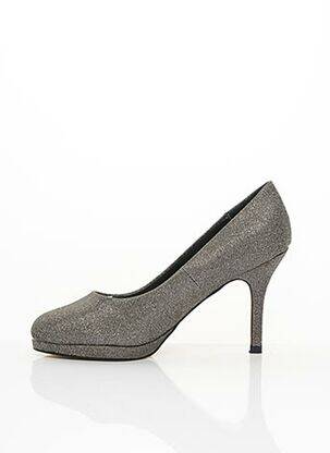 Escarpins tissage satiné talon de 7 à 9cm bleu MENBUR femme