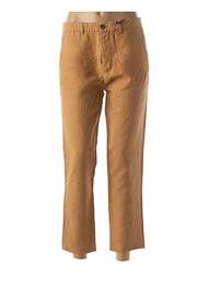 Pantalon 7/8 coupe chino taille normale beige HOD femme