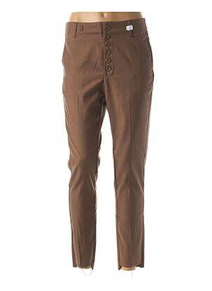 Pantalon 7/8 stretch taille normale marron SACK'S femme