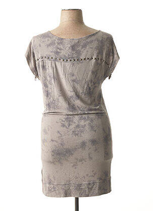Robe mi-longue manches courtes manches courtes gris LIU JO femme